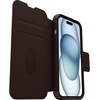 image:imageOtterBox iPhone 15 Only Strada Folio Series Case  Espresso Brown Card Holder Snaps to MagSafe Genuine Leather PocketFriendly Folio case