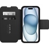 image:imageOtterBox iPhone 15 Only Strada Folio Series Case  Shadow Black Card Holder Snaps to MagSafe Genuine Leather PocketFriendly Folio Case