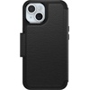 image:imageOtterBox iPhone 15 Only Strada Folio Series Case  Shadow Black Card Holder Snaps to MagSafe Genuine Leather PocketFriendly Folio case Ships in polybag