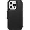 image:imageOtterBox iPhone 15 Pro Only Strada Folio Series Case  SHADOW Black card holder snaps to MagSafe genuine leather pocketfriendly folio case ships in polybag ideal for business customers