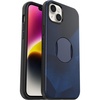 image:imageOtterBox iPhone 14 Plus Only OtterGrip Symmetry Series Case  BLUE STORM Blue builtin grip sleek case snaps to MagSafe raised edges protect camera amp screen
