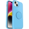 image:imageOtterBox iPhone 14 Plus Otter  Pop Symmetry Series Case  Black Integrated PopSockets PopGrip Slim PocketFriendly Raised Edges Protect Camera amp ScreenBlueClear
