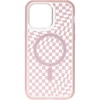 image:imageOtterBox iPhone 14 Pro Max Symmetry Series Clear Case  Checkmate Pink Snaps to MagSafe UltraSleek Raised Edges Protect Camera amp Screen