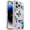 image:imageOtterBox iPhone 14 Pro ONLY Symmetry Series Case  Y2K Butterfly ClearBlue UltraSleek Wireless Charging Compatible Raised Edges Protect Camera amp ScreenY2K Butterfly