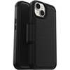 image:imageOtterBox iPhone 14 amp iPhone 13 Strada Series Case  Shadow Black Card Holder Genuine Leather PocketFriendly Folio caseBlack