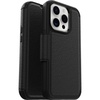 image:imageOtterBox iPhone 15 Pro Only Strada Folio Series Case  SHADOW Black card holder snaps to MagSafe genuine leather pocketfriendly folio case ships in polybag ideal for business customers