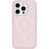 image:imageOtterBox iPhone 15 Pro Only Symmetry Series Clear Case  Checkmate Pink Snaps to MagSafe UltraSleek Raised Edges Protect Camera amp Screen