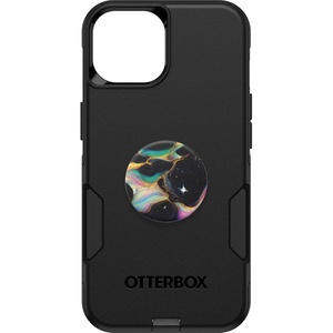 image:imageBundle Commuter Series Case for iPhone 131415  Black  PopSockets PopGrip  Electric Oil Slick Slim Tough and PocketFriendly Case with Port Protection and Included PopGrip