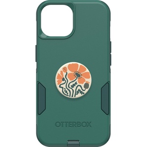 image:imageBundle OtterBox iPhone 15 iPhone 14 and iPhone 13 Commuter Series Case  GET YOUR GREENS  PopSockets PopGrip  FALL FLEUR slim amp tough pocketfriendly with port protection PopGrip included