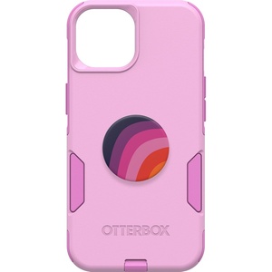 image:imageBundle OtterBox iPhone 15 iPhone 14 and iPhone 13 Commuter Series Case  RUN WILDFLOWER  PopSockets PopGrip  PLUM STRIPE slim amp tough pocketfriendly with port protection PopGrip included
