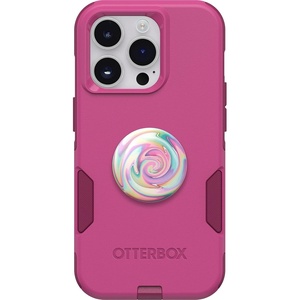 image:imageBundle Otterbox Commuter Series Case for SERIES Case for iPhone 14 PRO  INTO THE FUCHSIA  PopSockets PopGrip  JAWBREAKER GLOSS