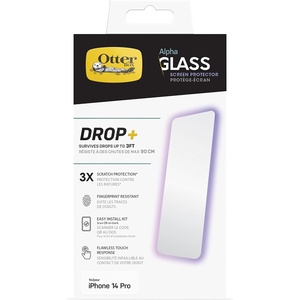 image:imageOtterBox ALPHA GLASS SERIES ANTIMICROBIAL Screen Protector for iPhone 14 Pro ONLY Flawless Touch Response Fingerprint Resistant Precision Fit Vibrant ClarityClear
