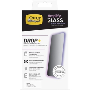 image:imageOtterBox AMPLIFY GLASS ANTIMICROBIAL Screen Protector for iPhone 14 Plus Flawless Touch Response Fingerprint Resistant Precision Fit Vibrant Clarity