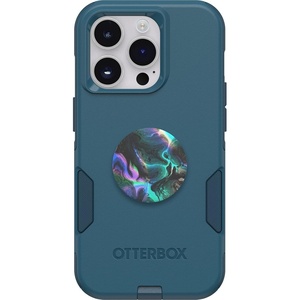 image:imageOtterBox Bundle Commuter Series Case for iPhone 14 PRO  Dont BE Blue  PopSockets PopGrip  Oil Agate