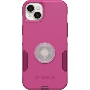 image:imageOtterBox Bundle Commuter Series Case for iPhone 14 Plus  INTO The Fuchsia  PopSockets PopGrip  ClearGlitterSilver