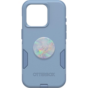 image:imageOtterBox Bundle iPhone 15 Pro Only Commuter Series Case  Crisp Denim  PopSockets PopGrip Opal Slim amp Tough PocketFriendly with Port Protection PopGrip Included
