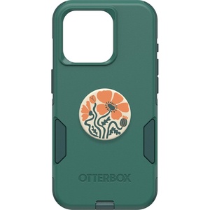 image:imageOtterBox Bundle iPhone 15 Pro Only Commuter Series Case  GET Your Greens  PopSockets PopGrip Fall Fleur Slim amp Tough PocketFriendly with Port Protection PopGrip Included