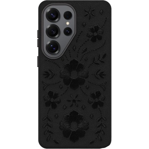 image:imageOtterBox Samsung Galaxy S26 Symmetry Series Cactus Leather Case  Ink Blossom Black Slim Premium Protective Samsung Galaxy Phone CaseInk Blossom Black