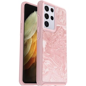 image:imageOtterBox Symmetry Clear Series Case for Galaxy S21 Ultra 5G ONLY  Does NOT FIT NonPlus or Plus Sizes  Stardust Silver FlakeClearClear  Pink
