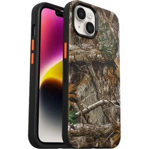 image:imageOtterBox Symmetry Series Graphics Antimicrobial Case with MagSafe for iPhone 14 amp iPhone 13  Realtree Blaze Edge Camo
