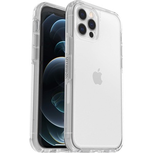 image:imageOtterBox iPhone 12 and 12 Pro Symmetry Series Case  Single Unit Ships in Polybag Ideal for Business Customers  BLACK ultrasleek wireless charging compatible raised edges protect camera amp screenClear