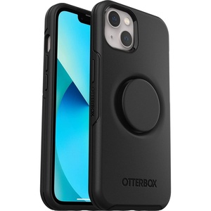 image:imageOtterBox iPhone 13 Otter  Pop Symmetry Series Case  Black Integrated PopSockets PopGrip Slim PocketFriendly Raised Edges Protect Camera amp Screen