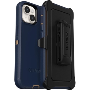 image:imageOtterBox iPhone 14 Plus Defender Series Case  RAIN Check Blue Rugged amp Durable with Port Protection Includes Holster Clip KickstandNavy