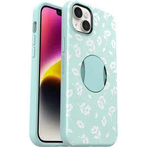 image:imageOtterBox iPhone 14 Plus Only OtterGrip Symmetry Series Case  Poppies by The SEA Blue Builtin Grip Sleek case Snaps to MagSafe Raised Edges Protect Camera amp Screen