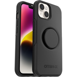 image:imageOtterBox iPhone 14 Plus Otter  Pop Symmetry Series Case  Black Integrated PopSockets PopGrip Slim PocketFriendly Raised Edges Protect Camera amp ScreenBlack