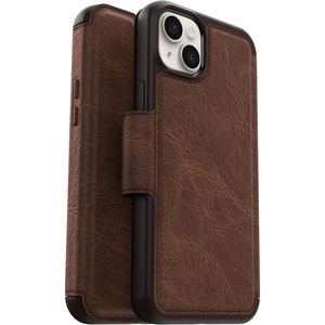 image:imageOtterBox iPhone 14 Plus Strada Series Case  Espresso Brown Card Holder Genuine Leather PocketFriendly Folio caseBrown