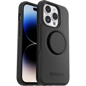 image:imageOtterBox iPhone 14 Pro Max ONLY Otter  Pop Symmetry Series Case  Black Integrated PopSockets PopGrip Slim PocketFriendly Raised Edges Protect Camera amp Screen