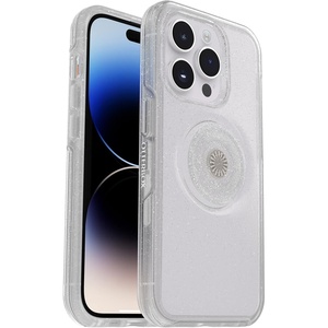 image:imageOtterBox iPhone 14 Pro Max ONLY Otter  Pop Symmetry Series Clear Case  Stardust POP ClearGlitter Integrated PopSockets PopGrip Slim PocketFriendly Raised Edges Protect Camera amp Screen