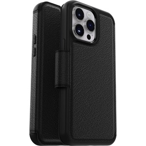image:imageOtterBox iPhone 14 Pro Max ONLY Strada Series Case  Espresso Brown Card Holder Genuine Leather PocketFriendly Folio CaseBlack