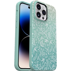 image:imageOtterBox iPhone 14 Pro Max ONLY Symmetry Series Case  Feathers and Ferns Green UltraSleek Snaps to MagSafe Raised Edges Protect Camera amp Screen