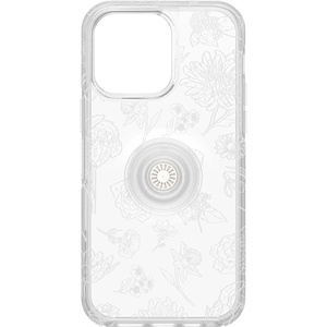 image:imageOtterBox iPhone 14 Pro Max Otter  Pop Symmetry Series Clear Case  Flower of Month Clear Integrated PopSockets PopGrip Slim PocketFriendly Raised Edges Protect Camera amp Screen