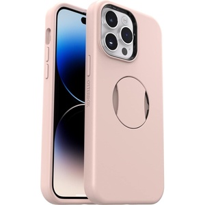 image:imageOtterBox iPhone 14 Pro Max OtterGrip Symmetry Series Case  BLUE STORM Blue builtin grip sleek case snaps to MagSafe raised edges protect camera amp screenPink