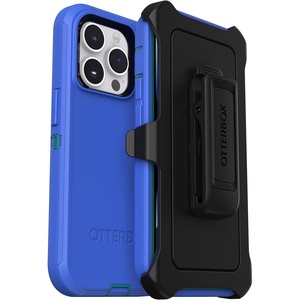 image:imageOtterBox iPhone 14 Pro ONLY Defender Series Case  RAIN Check Blue Rugged amp Durable with Port Protection Includes Holster Clip KickstandLight Blue