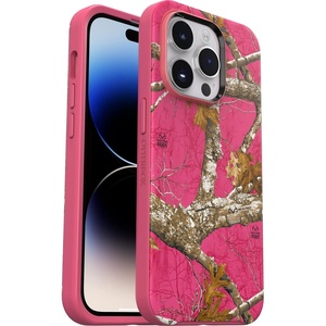 image:imageOtterBox iPhone 14 Pro ONLY Symmetry Series Case  Disco Cowgirl Pink UltraSleek Snaps to MagSafe Raised Edges Protect Camera amp ScreenRealtree Flamingo Pink