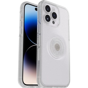 image:imageOtterBox iPhone 14 Pro Only Otter  Pop Symmetry Series Clear Case  Clear Integrated PopSockets PopGrip Slim PocketFriendly Raised Edges Protect Camera amp ScreenClearGlitter