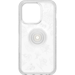 image:imageOtterBox iPhone 14 Pro Only Otter  Pop Symmetry Series Clear Case  Clear Integrated PopSockets PopGrip Slim PocketFriendly Raised Edges Protect Camera amp ScreenFlower of Month