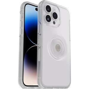 image:imageOtterBox iPhone 14 Pro Only Otter  Pop Symmetry Series Clear Case  Clear Integrated PopSockets PopGrip Slim PocketFriendly Raised Edges Protect Camera amp ScreenClear