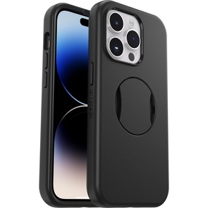 image:imageOtterBox iPhone 14 Pro Only OtterGrip Symmetry Series Case  PEACHES Orange builtin grip sleek case snaps to MagSafe raised edges protect camera amp screenBlack