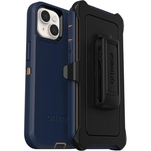 image:imageOtterBox iPhone 14 amp iPhone 13 Defender Series Case  Blue Suede Shoes Blue Rugged amp Durable with Port Protection Includes Holster Clip KickstandNavy