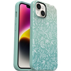 image:imageOtterBox iPhone 14 amp iPhone 13 Symmetry Series Case  SAGE Advice Green UltraSleek Snaps to MagSafe Raised Edges Protect Camera amp Screen