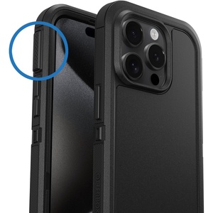 image:imageOtterBox iPhone 15 Pro Defender Series XT with Enhanced Action Button Ships in Polybag Ideal for Business CustomersBlack w Black Button