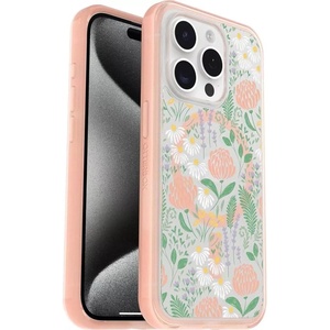 image:imageOtterBox iPhone 15 Pro Only Symmetry Series Case  Ballet Shoes Pink Snaps to MagSafe UltraSleek Raised Edges Protect Camera amp ScreenPeachy Bloom