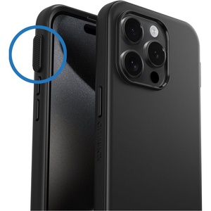 image:imageOtterBox iPhone 15 Pro Symmetry Series with Enhanced Action Button Ships in Polybag Ideal for Business CustomersBlack w Black Button