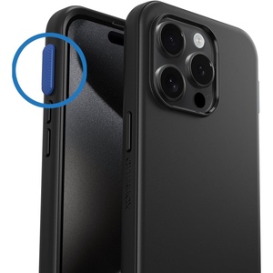 image:imageOtterBox iPhone 15 Pro Symmetry Series with Enhanced Action Button Ships in Polybag Ideal for Business CustomersBlack w Blue Button