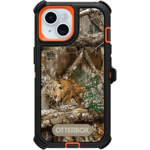 image:imageOtterBox iPhone 15 iPhone 14 and iPhone 13 Defender Series Case  Realtree Edge Blaze OrangeBlackRT Edge Rugged amp Durable with Port Protection Includes Holster Clip Kickstand