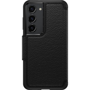 image:imageOtterBox Galaxy S23 Strada Series Case  Shadow Black Card Holder Genuine Leather PocketFriendly Folio case